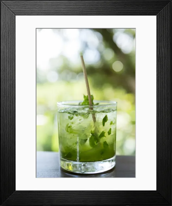 Framed Print : Central America, Costa Rica, a mojito at Playa Nicuesa Lodge