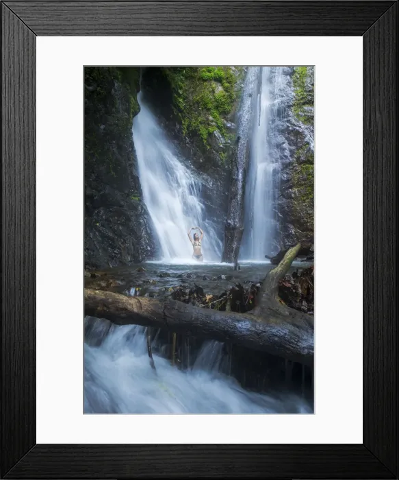 Framed Print : Central America, Costa Rica, waterfall in the Piedras Blancas national park near Playa Framed Print : Central America, Costa Rica, waterfall in the Piedras Blancas national park near Playa