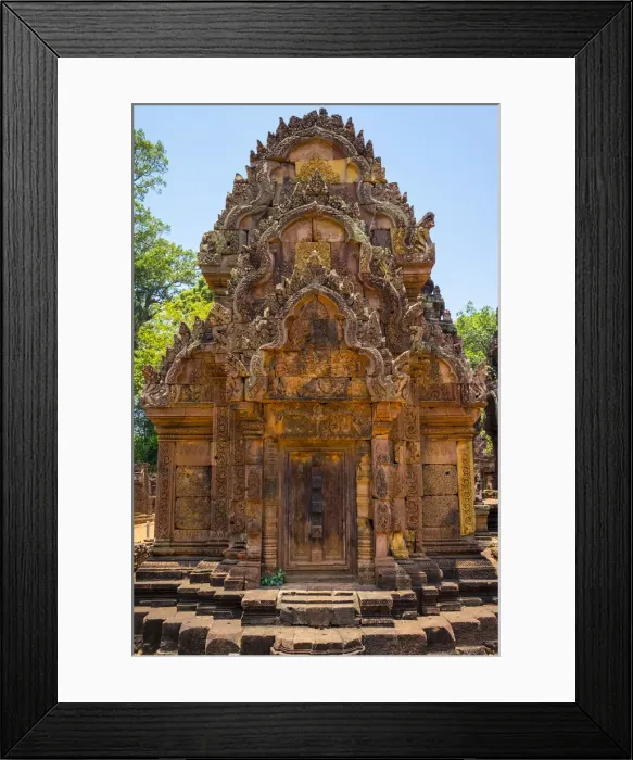 Framed Print : Prasat Banteay Srei temple ruins, UNESCO World Heritage Site, Siem Reap Province