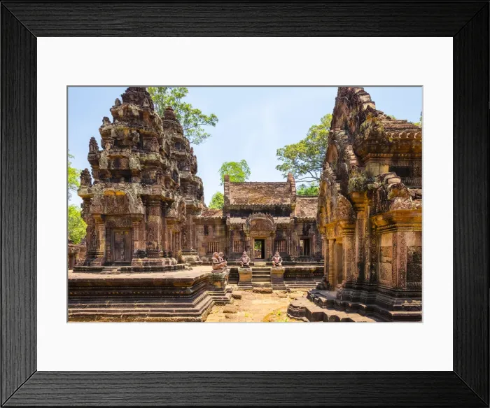 Framed Print : Prasat Banteay Srei temple ruins, UNESCO World Heritage Site, Siem Reap Province