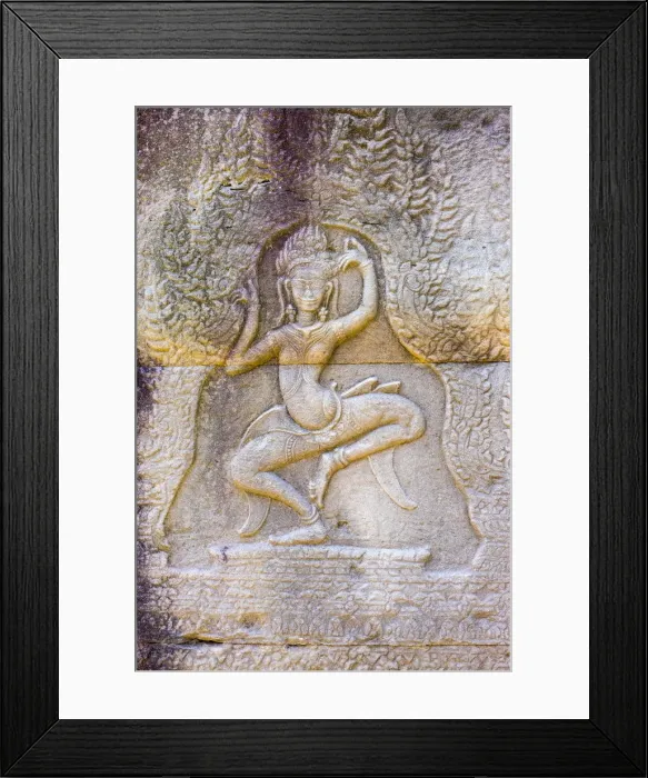 Framed Print : Apsara dancer, stone carvings at Banteay Kdei temple, Angkor, UNESCO World Heritage Site Framed Print : Apsara dancer, stone carvings at Banteay Kdei temple, Angkor, UNESCO World Heritage Site