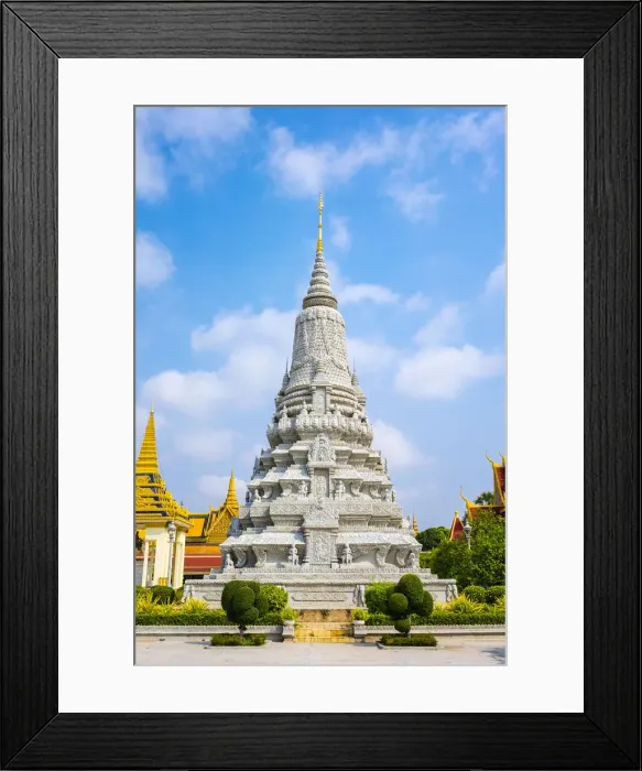 Framed Print : Stupa in front of the Silver Pagoda, on the grounds of the Royal Palace, Phnom Penh Framed Print : Stupa in front of the Silver Pagoda, on the grounds of the Royal Palace, Phnom Penh