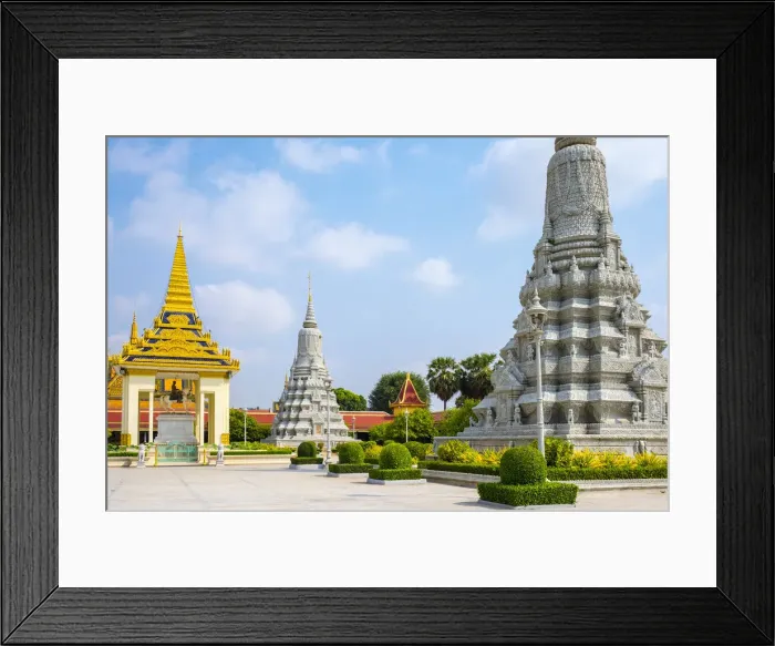 Framed Print : Stupas in front of the Silver Pagoda, on the grounds of the Royal Palace, Phnom Penh Framed Print : Stupas in front of the Silver Pagoda, on the grounds of the Royal Palace, Phnom Penh