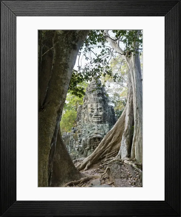 Framed Print : Asia, Cambodia, Siem Reap, Angkor Thom; Buddha face on the west gate Framed Print : Asia, Cambodia, Siem Reap, Angkor Thom; Buddha face on the west gate