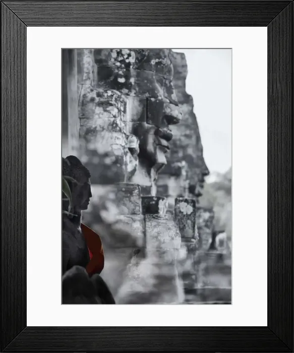 Framed Print : Asia, Cambodia, Siem Reap, Angkor, Bayon, Prasat Bayon temple, Buddha face Framed Print : Asia, Cambodia, Siem Reap, Angkor, Bayon, Prasat Bayon temple, Buddha face