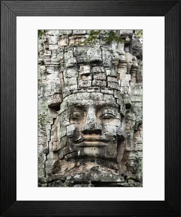 Framed Print : Asia, Cambodia, Siem Reap, Angkor Thom; Buddha face on the west gate Framed Print : Asia, Cambodia, Siem Reap, Angkor Thom; Buddha face on the west gate