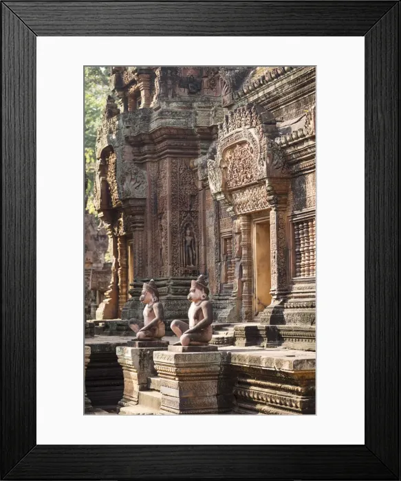 Framed Print : Asia, Cambodia, Siem Reap, Angkor, Banteay Srei - hindu temples famous for their intricate