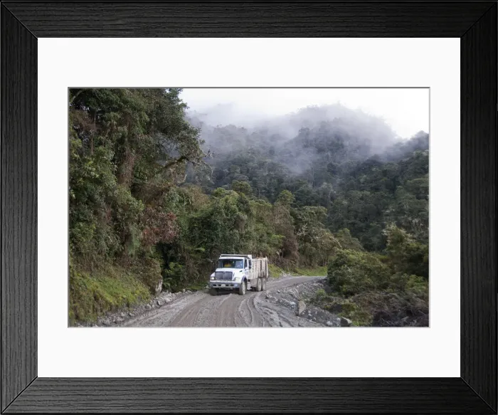 Framed Print : Truck on Route from Totoro to Inza, Colombia, South America Framed Print : Truck on Route from Totoro to Inza, Colombia, South America