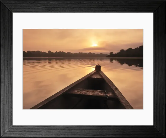 Framed Print : Boat on the Lago de Tarapoto, Amazon River, near Puerto Narino, Colombia Framed Print : Boat on the Lago de Tarapoto, Amazon River, near Puerto Narino, Colombia