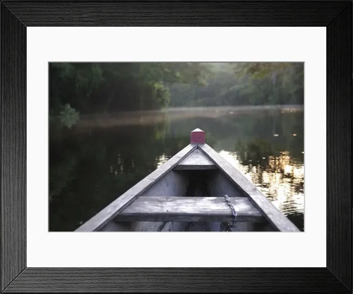 Framed Print : Boat on the Lago de Tarapoto, Amazon River, near Puerto Narino, Colombia Framed Print : Boat on the Lago de Tarapoto, Amazon River, near Puerto Narino, Colombia