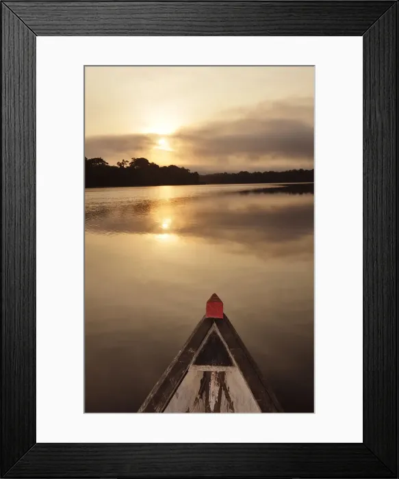 Framed Print : Boat on the Amazon River, near Puerto Narino, Colombia Framed Print : Boat on the Amazon River, near Puerto Narino, Colombia