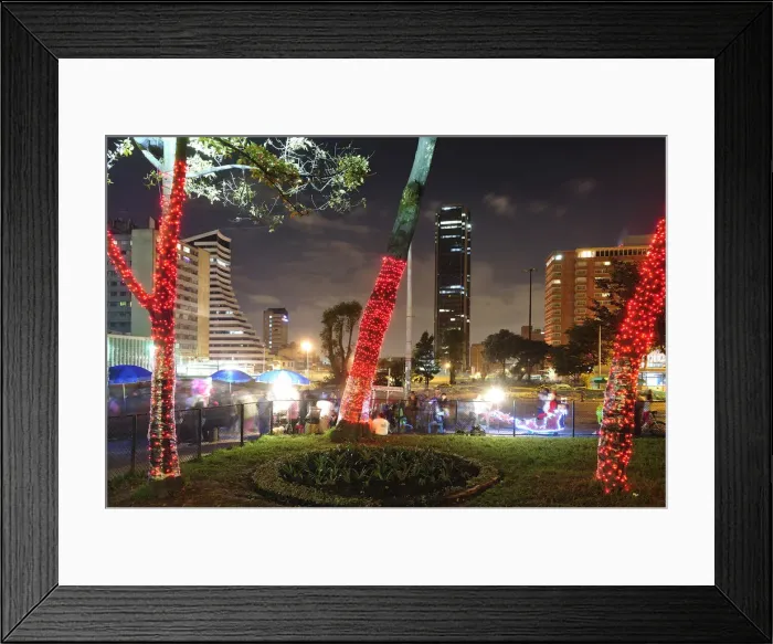 Framed Print : Christmas decorations, Bogota, Colombia Framed Print : Christmas decorations, Bogota, Colombia