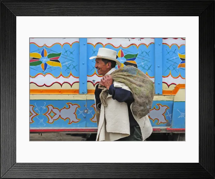 Framed Print : Indian market, Silvia, Guambiano Indians, Colombia, South America