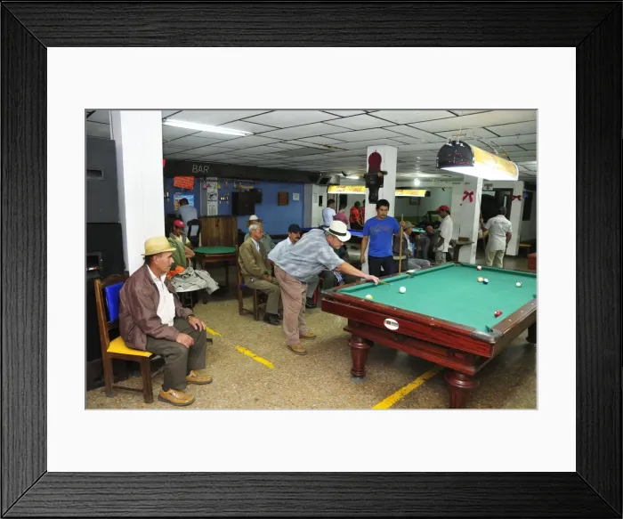 Framed Print : Pool hall in Filandia, Colombia, South America