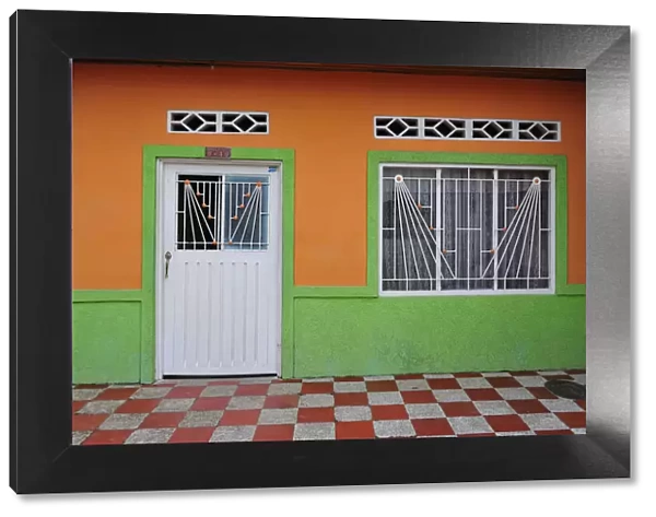 Colourful House in Yaguara, Colombia, South America