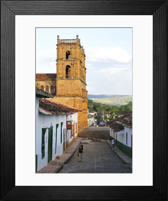 Framed Print : Colonial town of Barichara, Colombia, South America