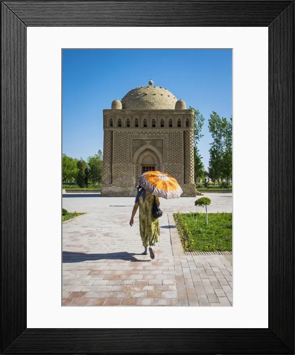 Framed Print : Bukhara, Uzbekistan, Central Asia. The Samanid mausoleum in the Park Framed Print : Bukhara, Uzbekistan, Central Asia. The Samanid mausoleum in the Park
