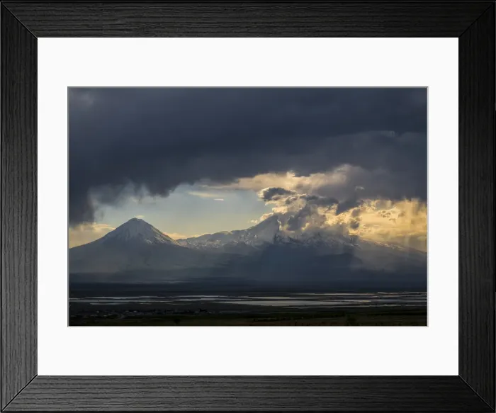 Framed Print : Mount Ararat and little Ararat, also known as Lesser Ararat photographed from Yerevan Framed Print : Mount Ararat and little Ararat, also known as Lesser Ararat photographed from Yerevan