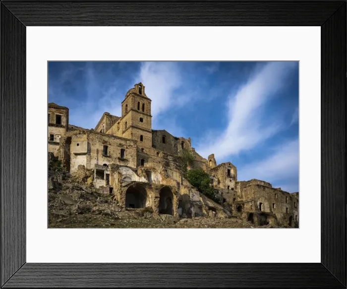 Framed Print : The ghost town of Craco, Matera province, Basilicata, Italy, Europe Framed Print : The ghost town of Craco, Matera province, Basilicata, Italy, Europe