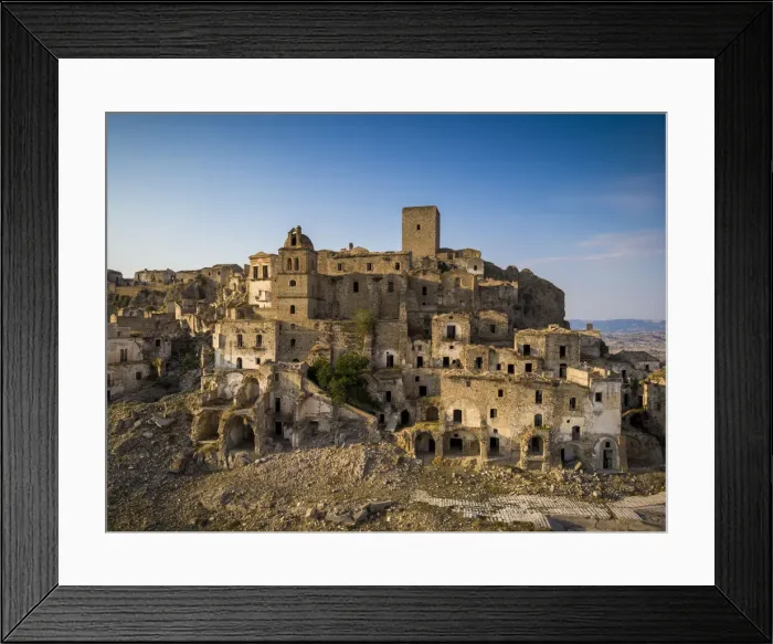 Framed Print : The ghost town of Craco, Matera province, Basilicata, Italy, Europe Framed Print : The ghost town of Craco, Matera province, Basilicata, Italy, Europe