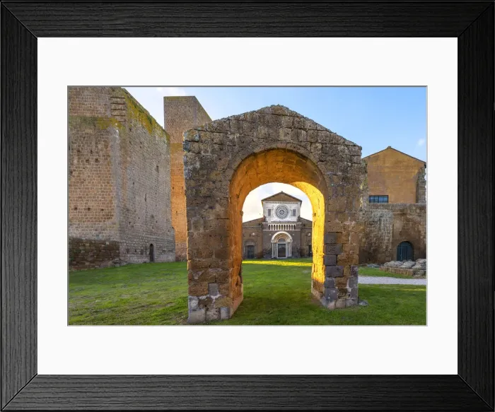 Framed Print : Abbey San Giusto at sunset. Europe, Italy, Lazio, Viterbo province, Tuscania Framed Print : Abbey San Giusto at sunset. Europe, Italy, Lazio, Viterbo province, Tuscania
