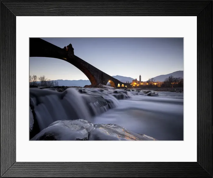Framed Print : Hunchbacked Devil bridge in Bobbio, Trebbia Valley, Piacenza, Emilia Romagna, Italy Framed Print : Hunchbacked Devil bridge in Bobbio, Trebbia Valley, Piacenza, Emilia Romagna, Italy