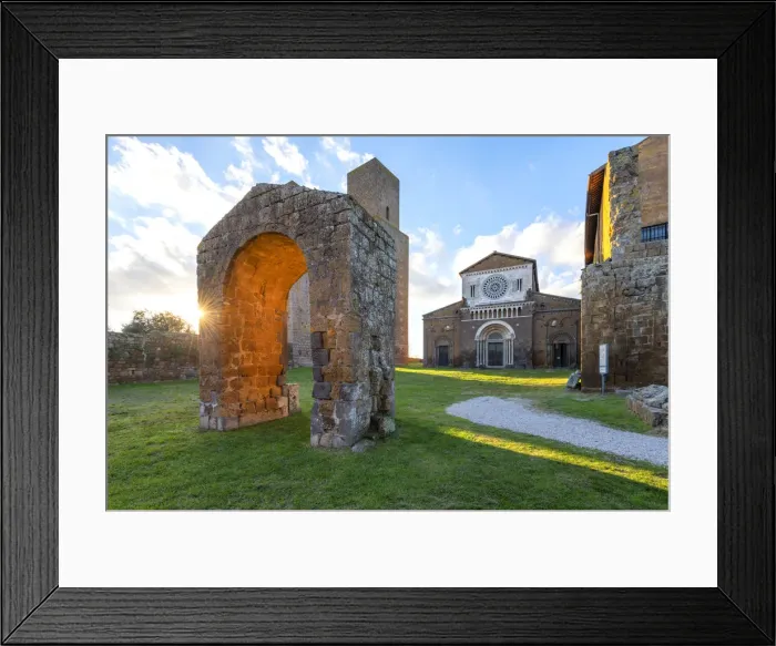 Framed Print : Abbey San Giusto in Tuscania at sunset. Europe, Italy, Lazio, Viterbo province, Tuscania Framed Print : Abbey San Giusto in Tuscania at sunset. Europe, Italy, Lazio, Viterbo province, Tuscania