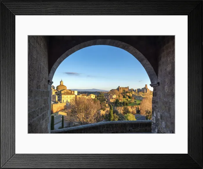 Framed Print : view from Tuscania at sunset. Europe, Italy, Lazio, Viterbo province, Tuscania Framed Print : view from Tuscania at sunset. Europe, Italy, Lazio, Viterbo province, Tuscania