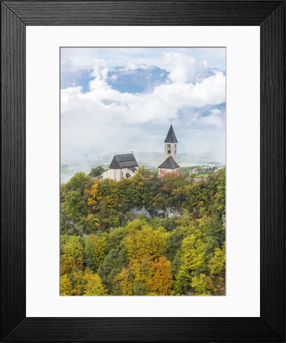 Framed Print : Church San Martino in autumn Europe, Italy, Trentino Alto Adige, Trento district, Vervò city, Non valley Framed Print : Church San Martino in autumn Europe, Italy, Trentino Alto Adige, Trento district, Vervò city, Non valley