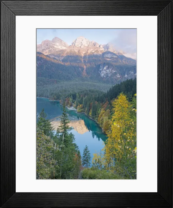 Framed Print : Lake Tovel at sunrise Europe, Italy, Trento region, Trento district, Natural Park