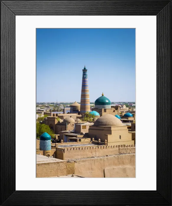 Framed Print : Khiva. Uzbekistan, Central Asia. Roofs and domes Framed Print : Khiva. Uzbekistan, Central Asia. Roofs and domes