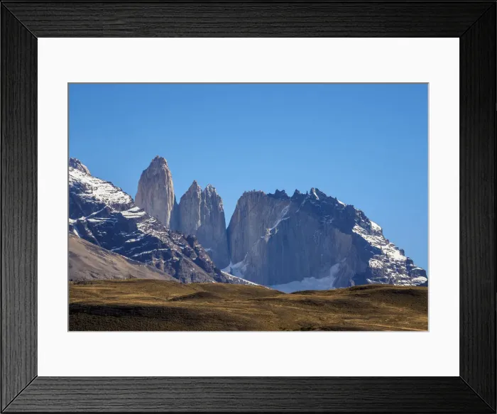 Framed Print : Towers of Paine, Torres del Paine National Park, Patagonia, Chile