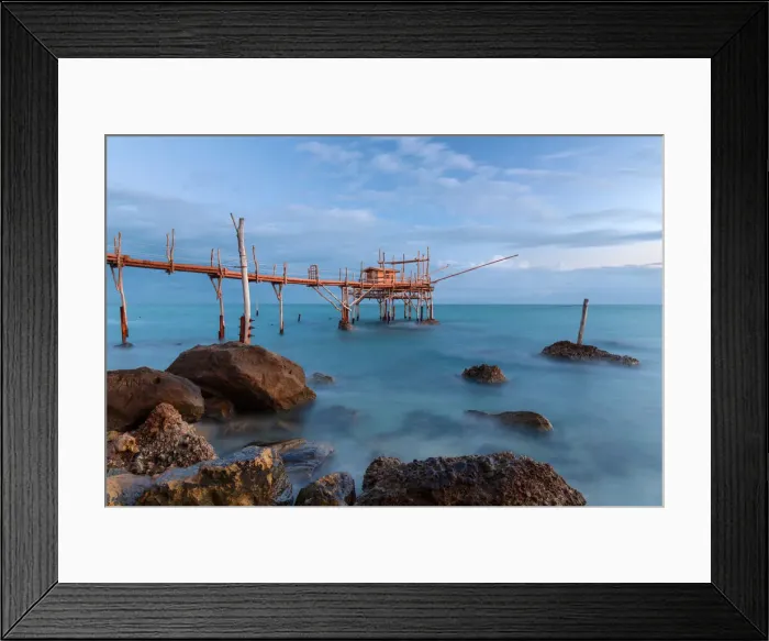 Framed Print : Europe, Italy, Abruzzo, Ortona, Chieti district. Trabocchi Coast Framed Print : Europe, Italy, Abruzzo, Ortona, Chieti district. Trabocchi Coast