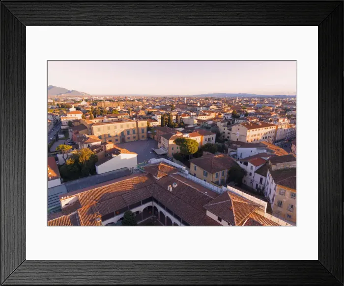 Framed Print : Europe, Italy, Tuscany, Pisa. City at sunset