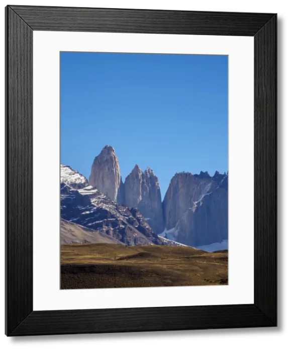 Framed Print : Towers of Paine, Torres del Paine National Park, Patagonia, Chile