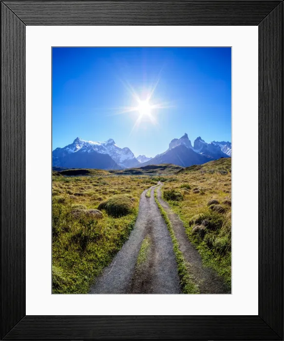 Framed Print : View towards Paine Grande and Cuernos del Paine, Torres del Paine National Park, Patagonia Framed Print : View towards Paine Grande and Cuernos del Paine, Torres del Paine National Park, Patagonia