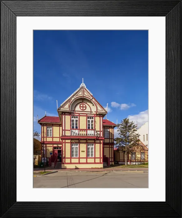 Framed Print : Arturo Prat Main Square, Puerto Natales, Ultima Esperanza Province, Patagonia, Chile Framed Print : Arturo Prat Main Square, Puerto Natales, Ultima Esperanza Province, Patagonia, Chile
