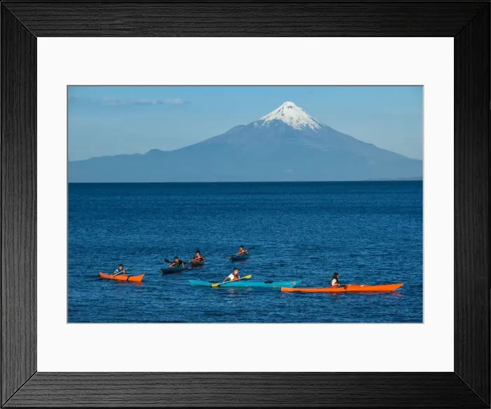 Framed Print : South America, Chile, Patagonia, Puerto Varas, Osorno volcano, Kayaking on Lago Llanquihue Framed Print : South America, Chile, Patagonia, Puerto Varas, Osorno volcano, Kayaking on Lago Llanquihue