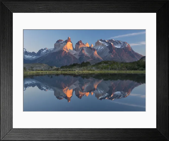 Framed Print : South America, Patagonia, Chile, Torres del Paine National Park, Cuernos del Paine