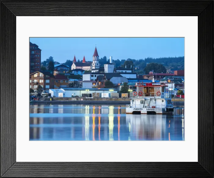 Framed Print : South America, Chile, Lake District, Patagonia, Puerto Varas, Lago Llanquihue