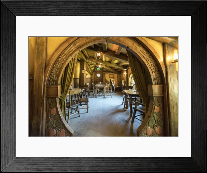 Framed Print : Interiors of The Green Dragon Inn. Hobbiton Movie Set, Matamata, Waikato region, North Framed Print : Interiors of The Green Dragon Inn. Hobbiton Movie Set, Matamata, Waikato region, North