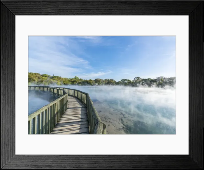 Framed Print : Boardwalk over a hot sulphurous pool. Kuirau Park, Rotorua, Bay of Plenty region Framed Print : Boardwalk over a hot sulphurous pool. Kuirau Park, Rotorua, Bay of Plenty region