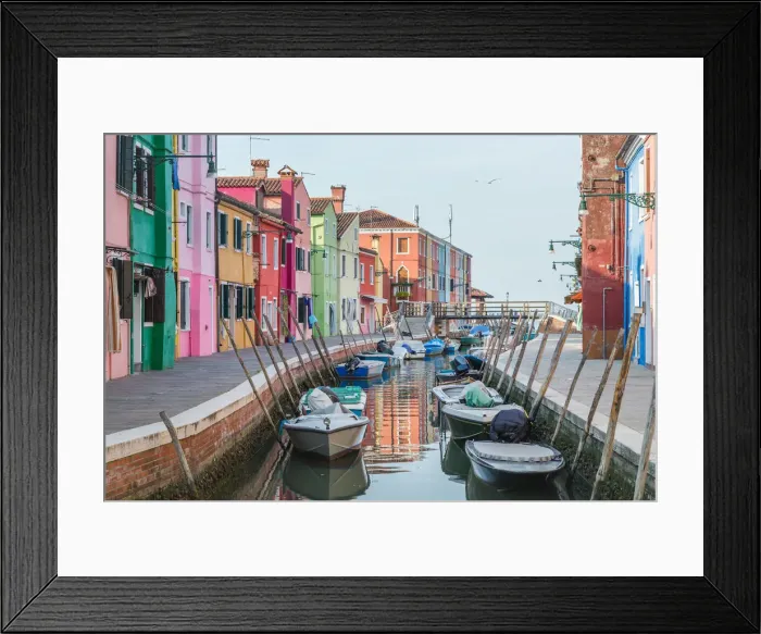 Framed Print : Colourful Houses, Burano, Venice, Italy Framed Print : Colourful Houses, Burano, Venice, Italy