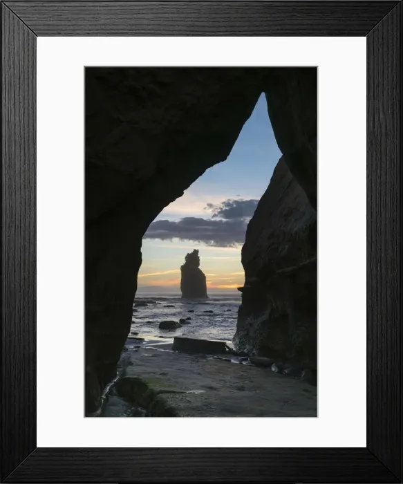 Framed Print : Rock cave with low tide at the Three Sisters Framed Print : Rock cave with low tide at the Three Sisters