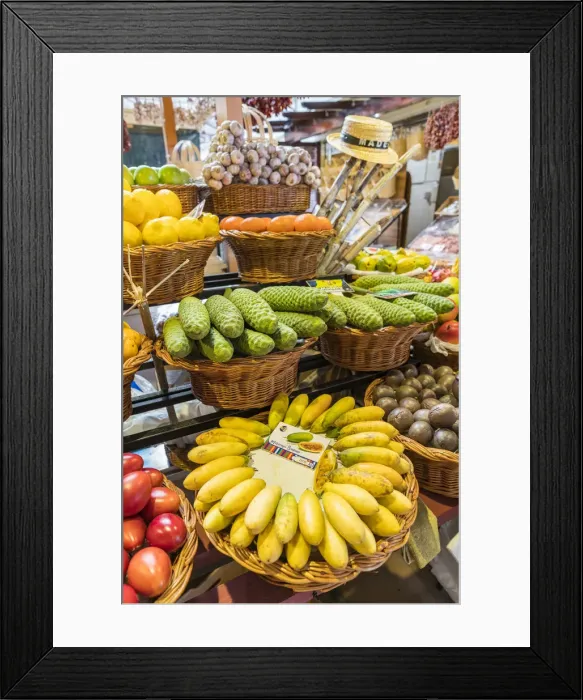 Framed Print : Local fruit and vegetables at Mercado dos Lavradores - Farmers Market. Funchal Framed Print : Local fruit and vegetables at Mercado dos Lavradores - Farmers Market. Funchal