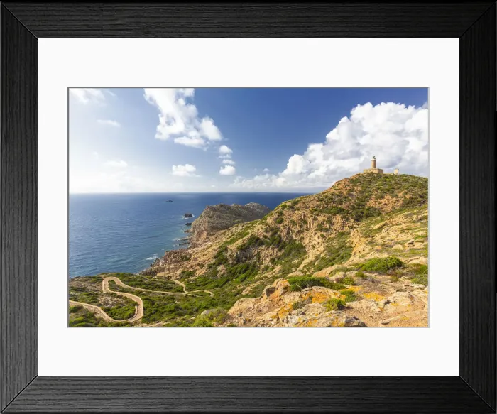 Framed Print : Lighthouse of Capo Sandalo, San Pietro Island, Sud Sardegna province, Sardinia, Italy Framed Print : Lighthouse of Capo Sandalo, San Pietro Island, Sud Sardegna province, Sardinia, Italy