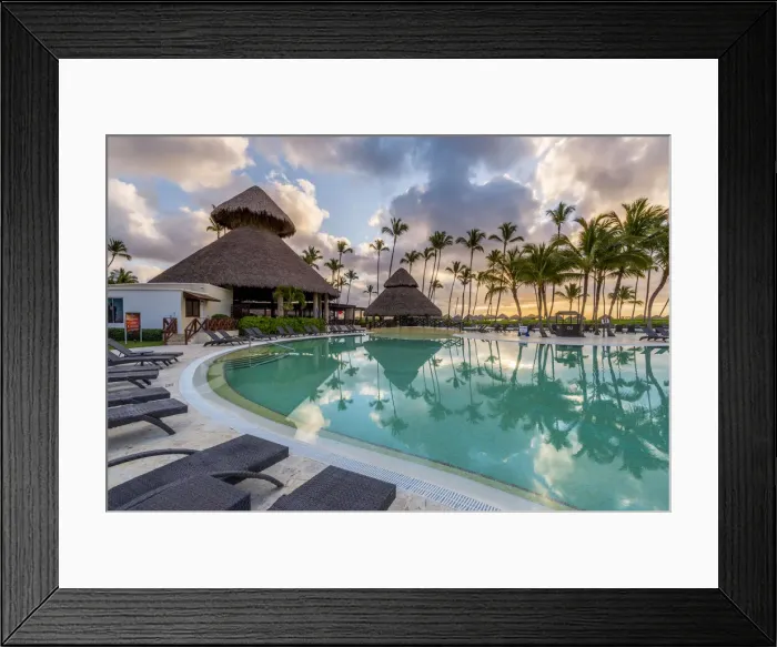 Framed Print : Bavaro Beach, Bavaro, Higuey, Punta Cana, Dominican Republic. Beach resort Framed Print : Bavaro Beach, Bavaro, Higuey, Punta Cana, Dominican Republic. Beach resort
