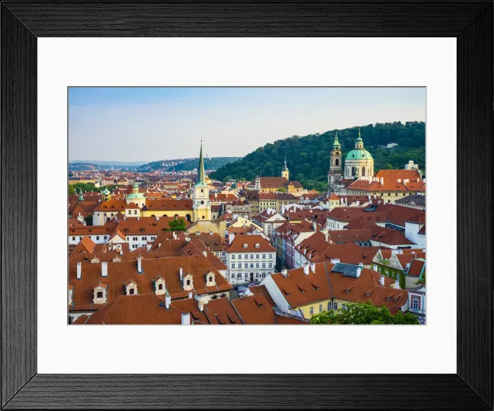Framed Print : Czech Republic, Prague. Rooftops of buildings in Mala Strana from Prague Castle Framed Print : Czech Republic, Prague. Rooftops of buildings in Mala Strana from Prague Castle
