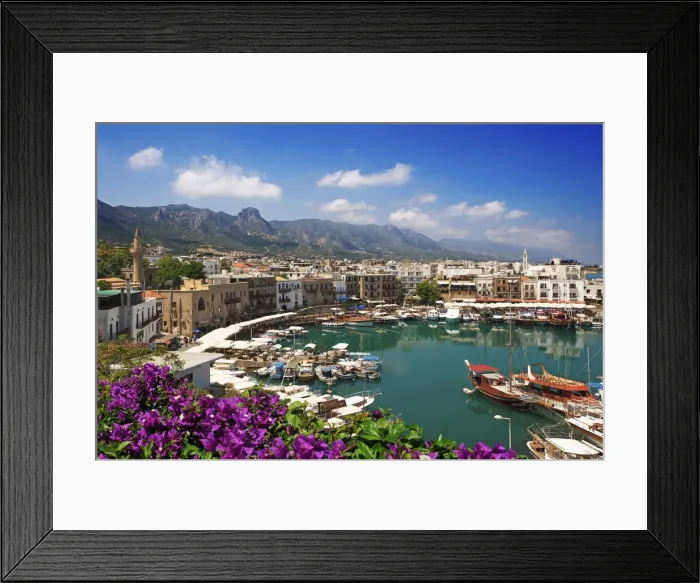 Framed Print : Harbour of Girne or Keryneia in North Cyprus Framed Print : Harbour of Girne or Keryneia in North Cyprus