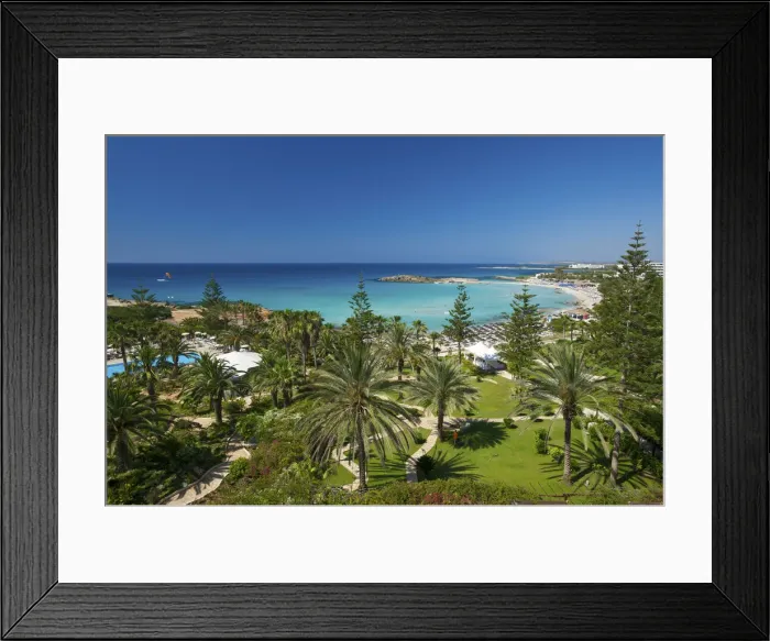 Framed Print : Nissi Beach Resort in Agia Napa, Cyprus Framed Print : Nissi Beach Resort in Agia Napa, Cyprus